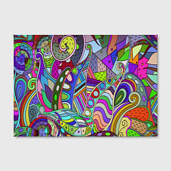 Холст прямоугольный Детский красочный узор, цвет: 3D-принт — фото 2