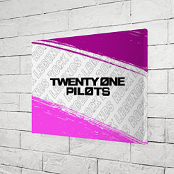 Холст прямоугольный Twenty One Pilots rock legends: надпись и символ, цвет: 3D-принт — фото 2