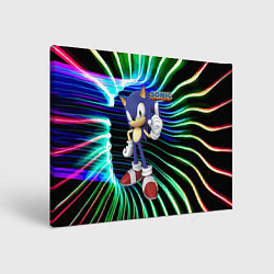 Холст прямоугольный Sonic - hedgehog - video game, цвет: 3D-принт
