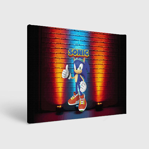 Картина прямоугольная Sonic - Hedgehog - Video game - жест / 3D-принт – фото 1