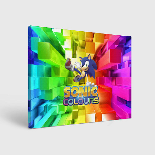 Картина прямоугольная Sonic Colours - Hedgehog - Video game / 3D-принт – фото 1