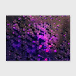Холст прямоугольный Плиты фиолетовый неон, цвет: 3D-принт — фото 2