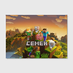 Холст прямоугольный Семен Minecraft, цвет: 3D-принт — фото 2