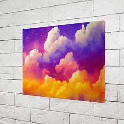 Холст прямоугольный Акварельный закат в облаках, цвет: 3D-принт — фото 2