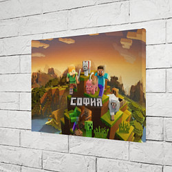 Холст прямоугольный София Minecraft, цвет: 3D-принт — фото 2