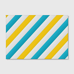 Холст прямоугольный Желтые и синие полосы, цвет: 3D-принт — фото 2