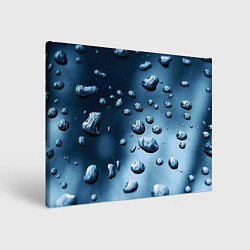 Картина прямоугольная Капли воды на матовом стекле - текстура