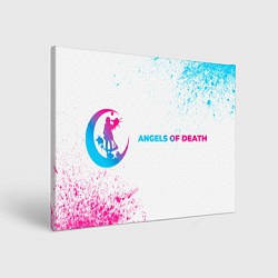 Картина прямоугольная Angels of Death neon gradient style: надпись и сим