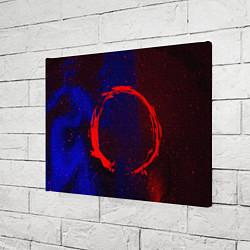 Холст прямоугольный Синий и красный абстрактный дым и краски, цвет: 3D-принт — фото 2