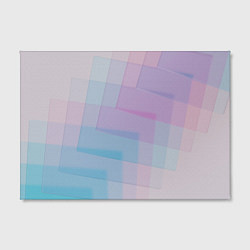 Холст прямоугольный Абстрактное множество розовых и голубых стёкол, цвет: 3D-принт — фото 2