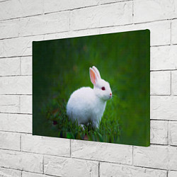 Холст прямоугольный Кролик на фоне травы, цвет: 3D-принт — фото 2