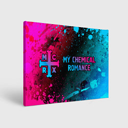 Картина прямоугольная My Chemical Romance - neon gradient: надпись и сим