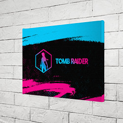 Холст прямоугольный Tomb Raider - neon gradient: надпись и символ, цвет: 3D-принт — фото 2