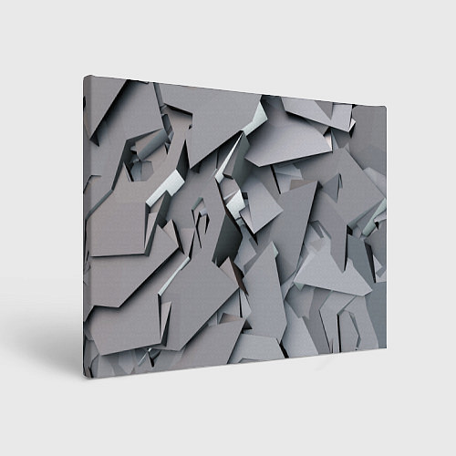 Картина прямоугольная Металлическая хаотичная броня / 3D-принт – фото 1