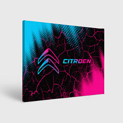 Картина прямоугольная Citroen - neon gradient: надпись и символ