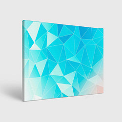 Холст прямоугольный Легкие голубые блоки с градиентом, цвет: 3D-принт
