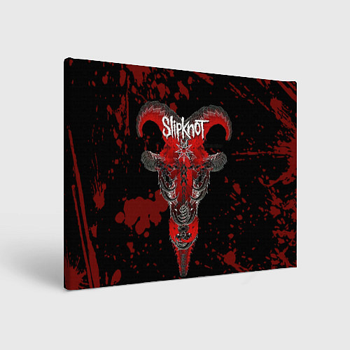 Картина прямоугольная Slipknot - красный козел / 3D-принт – фото 1
