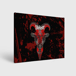 Холст прямоугольный Slipknot - красный козел, цвет: 3D-принт