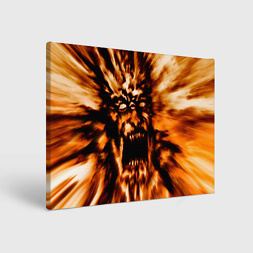 Картина прямоугольная Fire demon scream / 3D-принт – фото 1