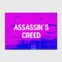 Холст прямоугольный Assassins Creed glitch text effect: надпись и симв, цвет: 3D-принт — фото 2