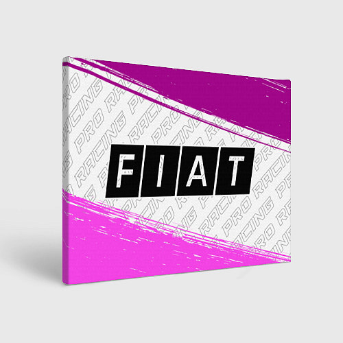 Картина прямоугольная Fiat pro racing: надпись и символ / 3D-принт – фото 1
