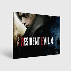 Холст прямоугольный Леон Resident evil 4 remake, цвет: 3D-принт