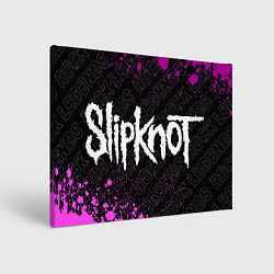 Холст прямоугольный Slipknot rock legends: надпись и символ, цвет: 3D-принт