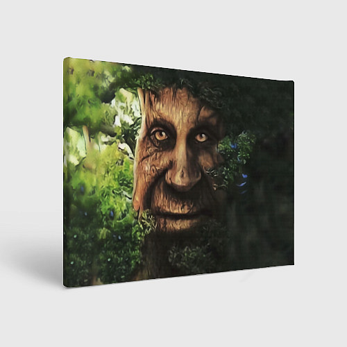 Картина прямоугольная Дерево с лицом мем Мудрое дерево / 3D-принт – фото 1