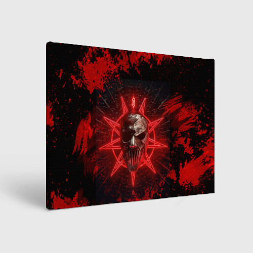 Картина прямоугольная Slipknot red satan star / 3D-принт – фото 1