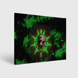 Холст прямоугольный Slipknot green star, цвет: 3D-принт