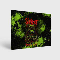 Холст прямоугольный Slipknot green череп, цвет: 3D-принт