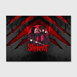 Холст прямоугольный Slipknot black and red, цвет: 3D-принт — фото 2