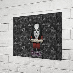 Холст прямоугольный Slipknot серый абстрактный фон, цвет: 3D-принт — фото 2