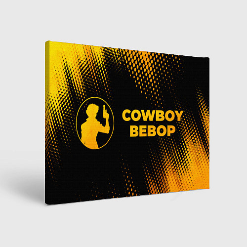 Картина прямоугольная Cowboy Bebop - gold gradient: надпись и символ / 3D-принт – фото 1