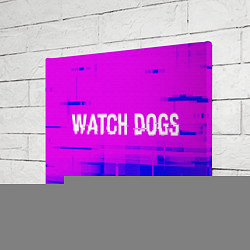 Холст прямоугольный Watch Dogs glitch text effect: надпись и символ, цвет: 3D-принт — фото 2