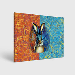 Холст прямоугольный Огненный новогодний кролик, цвет: 3D-принт