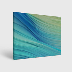 Холст прямоугольный Абстрактные синезелёные волны, цвет: 3D-принт