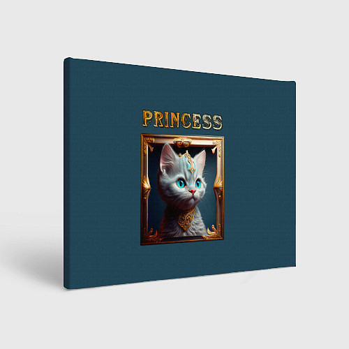 Картина прямоугольная Кошечка принцесса - картина в рамке / 3D-принт – фото 1