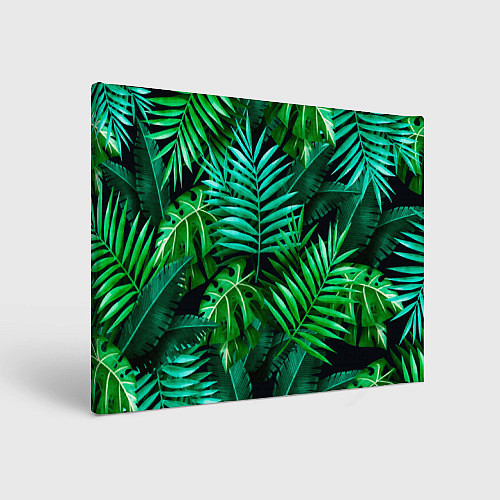Картина прямоугольная Тропические растения - текстура / 3D-принт – фото 1