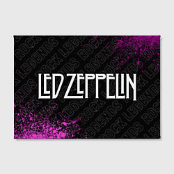 Холст прямоугольный Led Zeppelin rock legends: надпись и символ, цвет: 3D-принт — фото 2