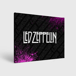 Холст прямоугольный Led Zeppelin rock legends: надпись и символ, цвет: 3D-принт