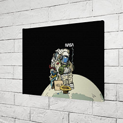 Холст прямоугольный NASA - Help! Astronaut - Joke, цвет: 3D-принт — фото 2