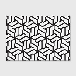 Холст прямоугольный Чёрно-белый бесконечный лабиринт, цвет: 3D-принт — фото 2