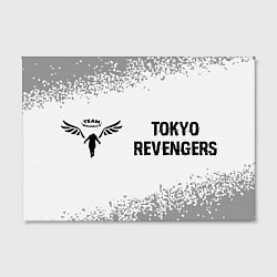 Холст прямоугольный Tokyo Revengers glitch на светлом фоне: надпись и, цвет: 3D-принт — фото 2