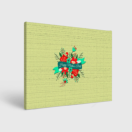 Картина прямоугольная Happy Mothers Day - букет / 3D-принт – фото 1