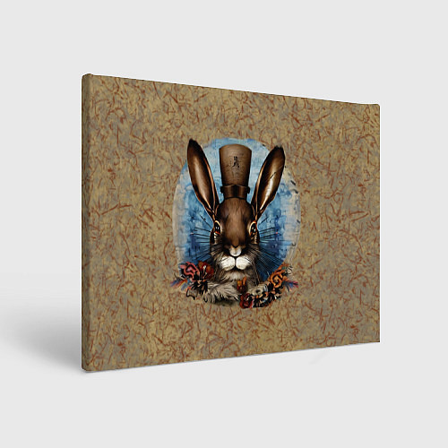 Картина прямоугольная Ретро кролик / 3D-принт – фото 1