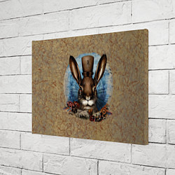Холст прямоугольный Ретро кролик, цвет: 3D-принт — фото 2