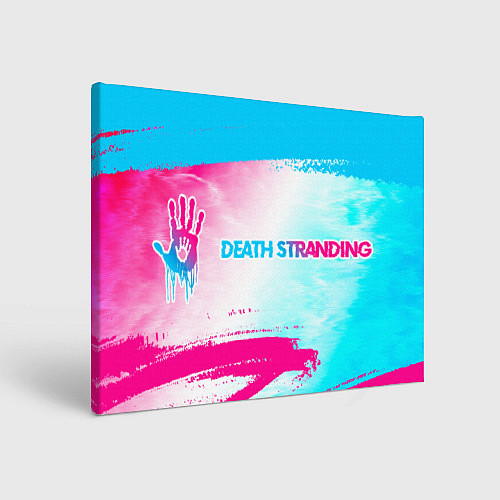 Картина прямоугольная Death Stranding neon gradient style: надпись и сим / 3D-принт – фото 1
