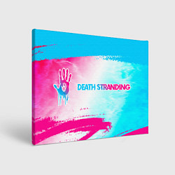 Картина прямоугольная Death Stranding neon gradient style: надпись и сим