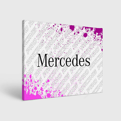 Картина прямоугольная Mercedes pro racing: надпись и символ / 3D-принт – фото 1
